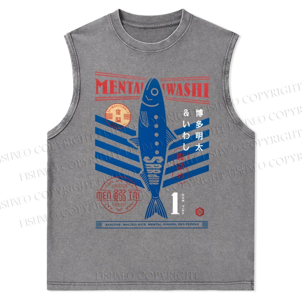 Unisex Fish Market Snowflake Washed Vest