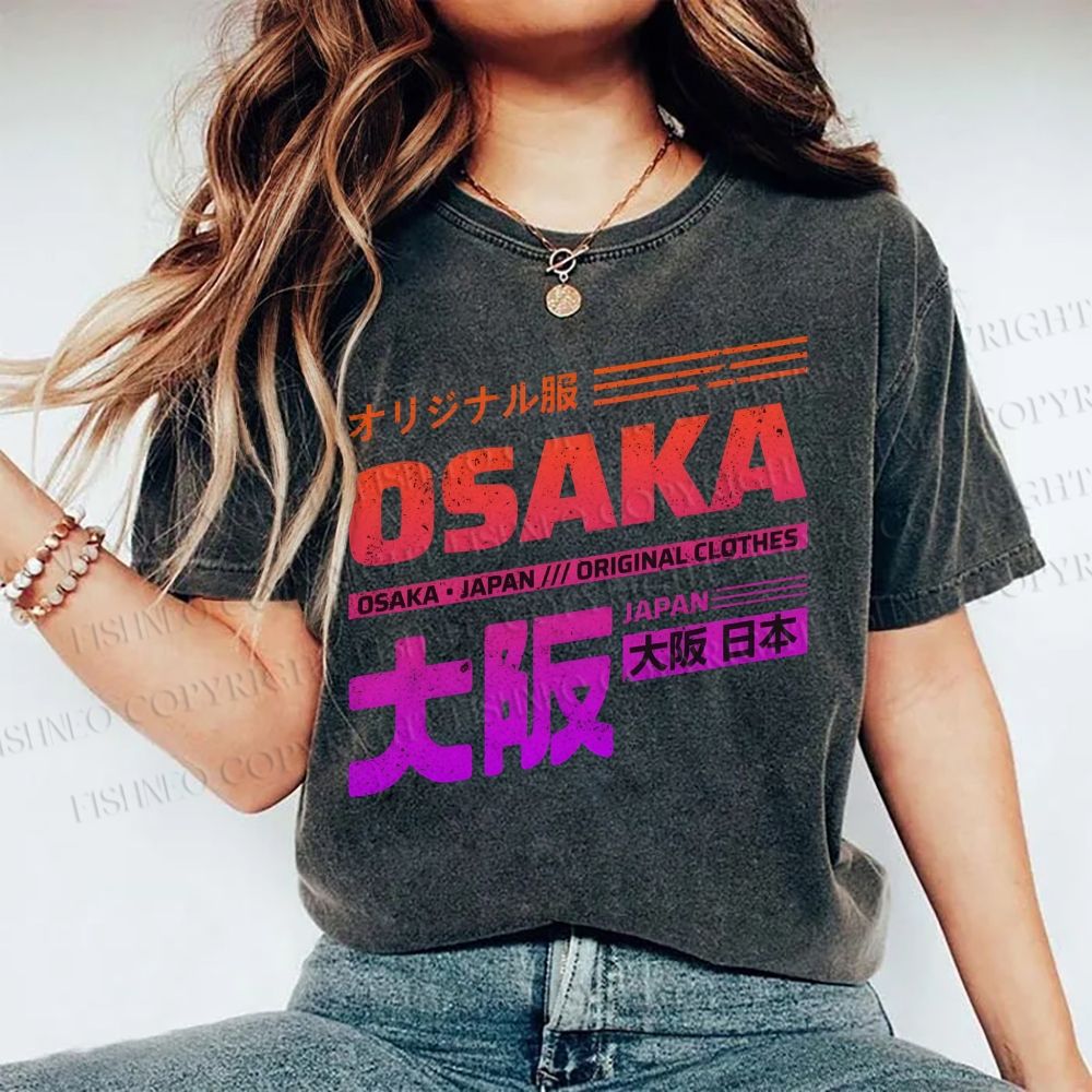 Unisex Osaka Printed Washed Tee