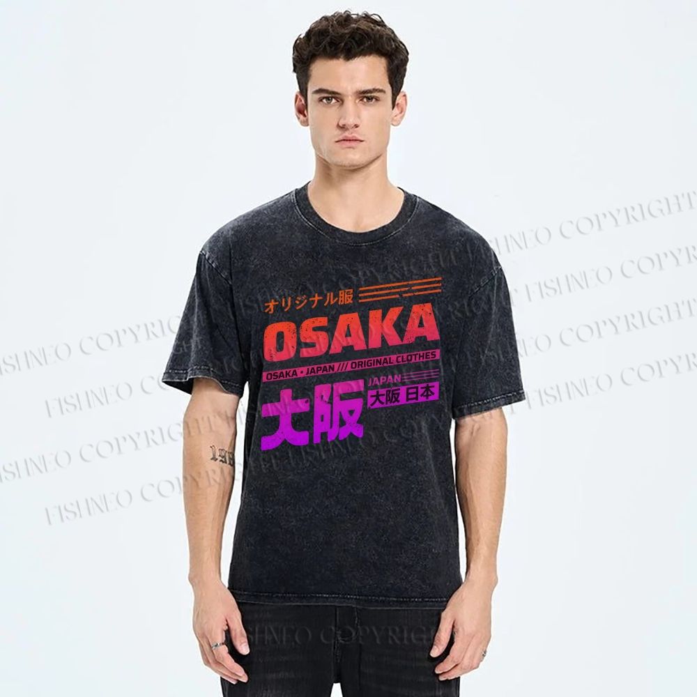 Unisex Osaka Printed Washed Tee