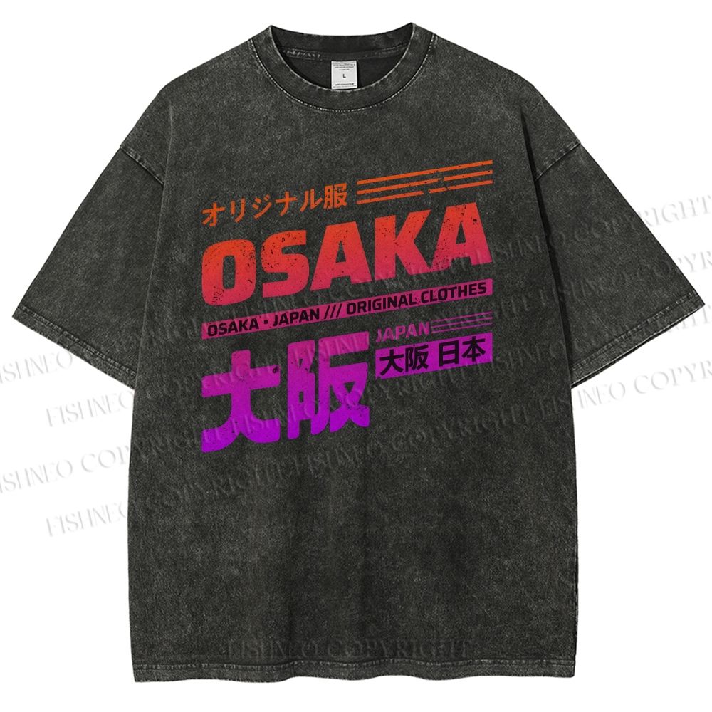 Unisex Osaka Printed Washed Tee