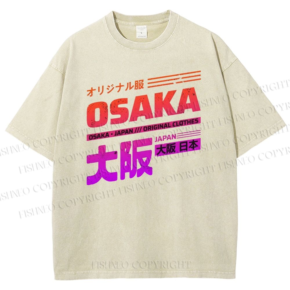 Unisex Osaka Printed Washed Tee
