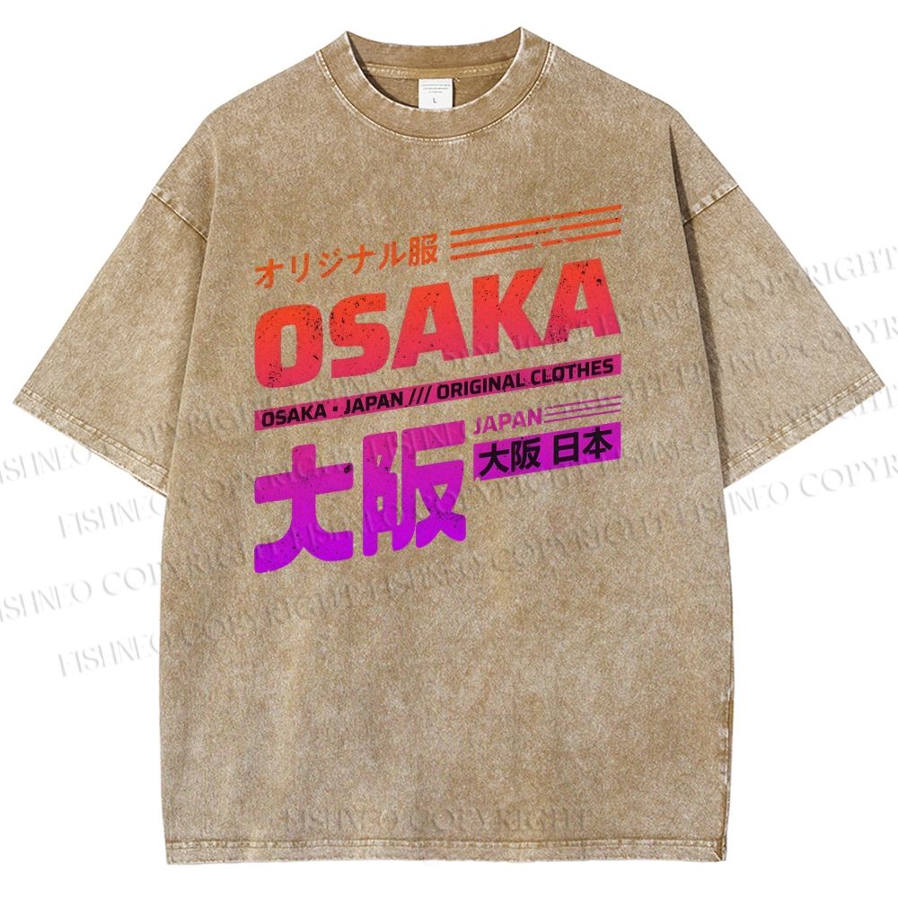 Unisex Osaka Printed Washed Tee