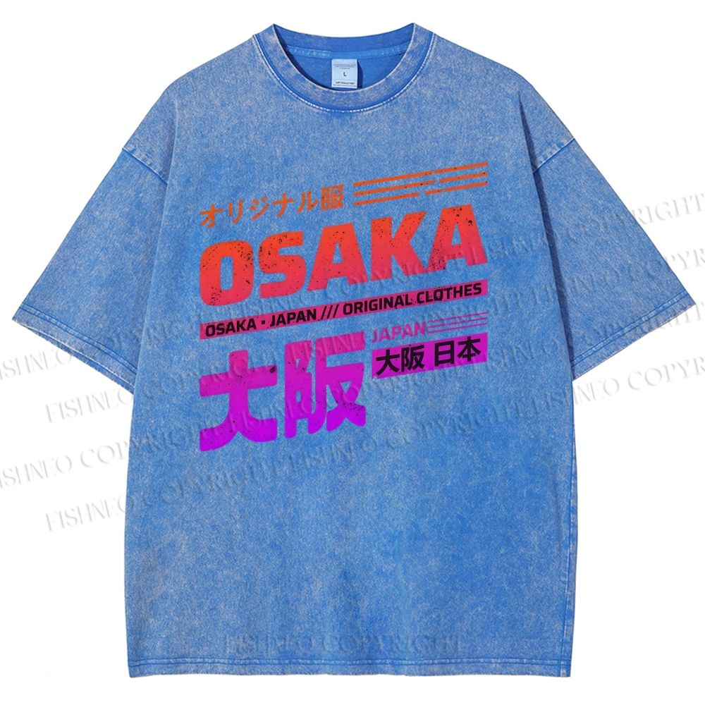 Unisex Osaka Printed Washed Tee