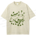 Unisex Vintage Frog Forget Printed Washed Tee