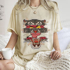 Unisex Tiger Pink Panther Printed Washed Tee