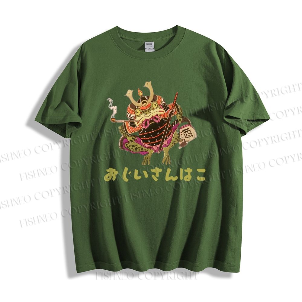 Unisex Japanese Frog Samurai Smoking Classic Cotton T-shirt
