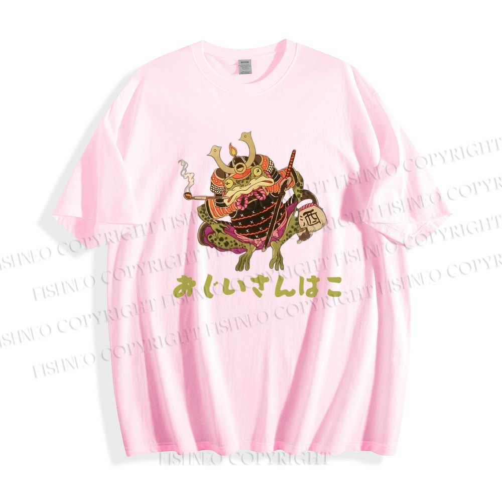 Unisex Japanese Frog Samurai Smoking Classic Cotton T-shirt