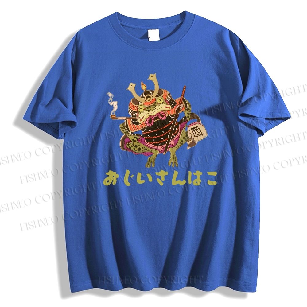 Unisex Japanese Frog Samurai Smoking Classic Cotton T-shirt