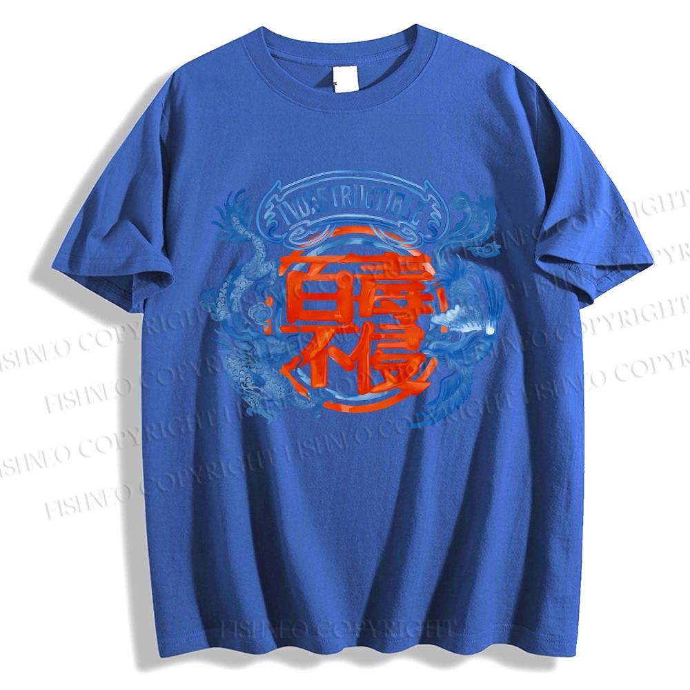 Unisex Dragon Phoenix Graffiti Classic Cotton T-shirt