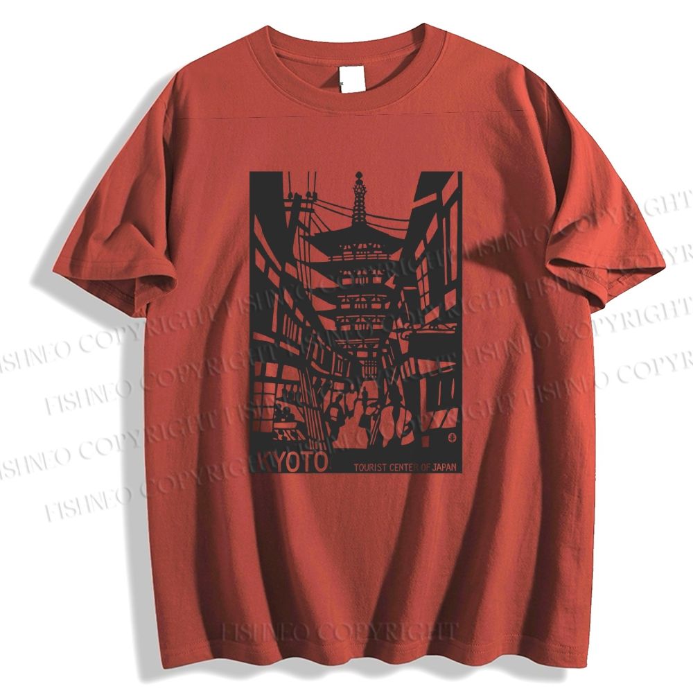 Unisex Vintage Kyoto Graffiti Classic Cotton T-shirt