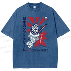 Unisex Oishi Market Printed Washed Tee