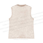 Unisex Vintage Beach Sunset Graffiti Printed Washed Tank Top