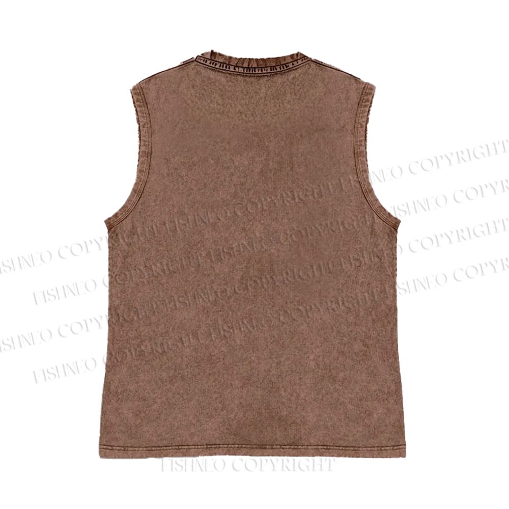 Unisex Osaka Octopus Printed Washed Tank Top