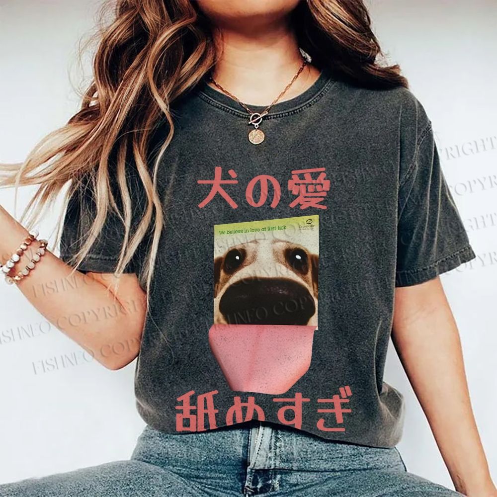 Unisex Gog Graffiti Printed Washed Tee
