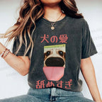 Unisex Gog Graffiti Printed Washed Tee