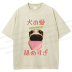Unisex Gog Graffiti Printed Washed Tee