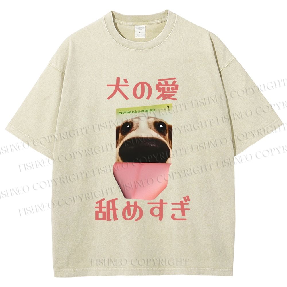 Unisex Gog Graffiti Printed Washed Tee