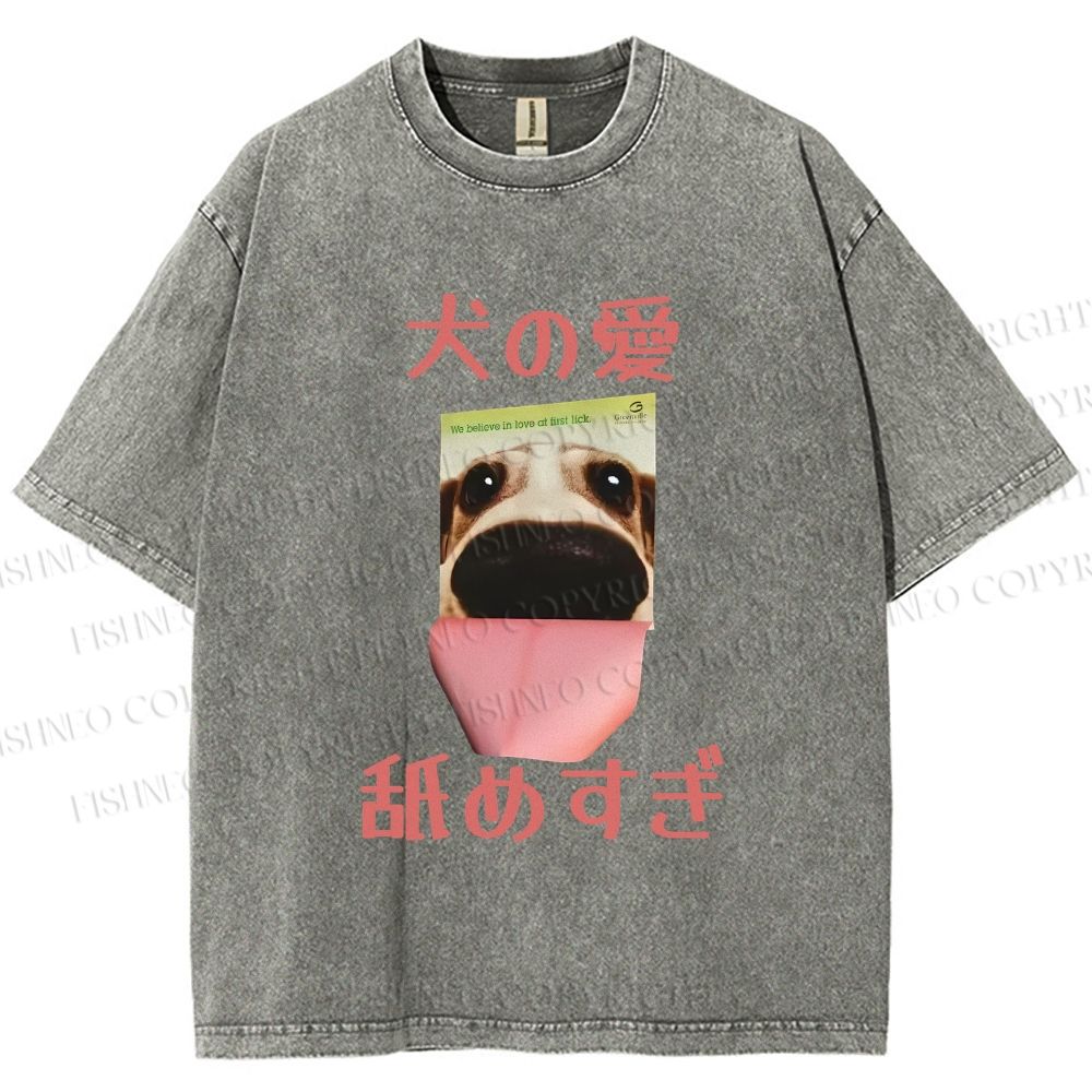 Unisex Gog Graffiti Printed Washed Tee