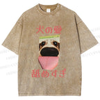 Unisex Gog Graffiti Printed Washed Tee