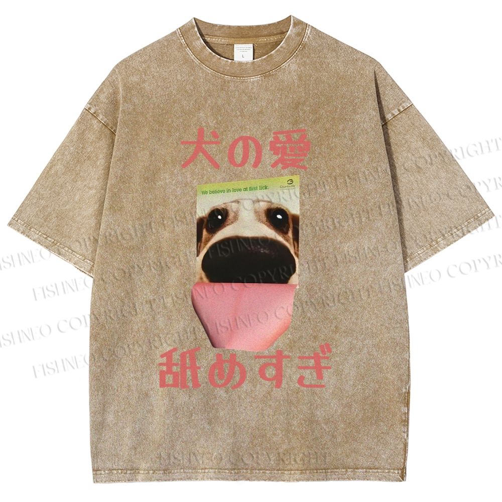 Unisex Gog Graffiti Printed Washed Tee