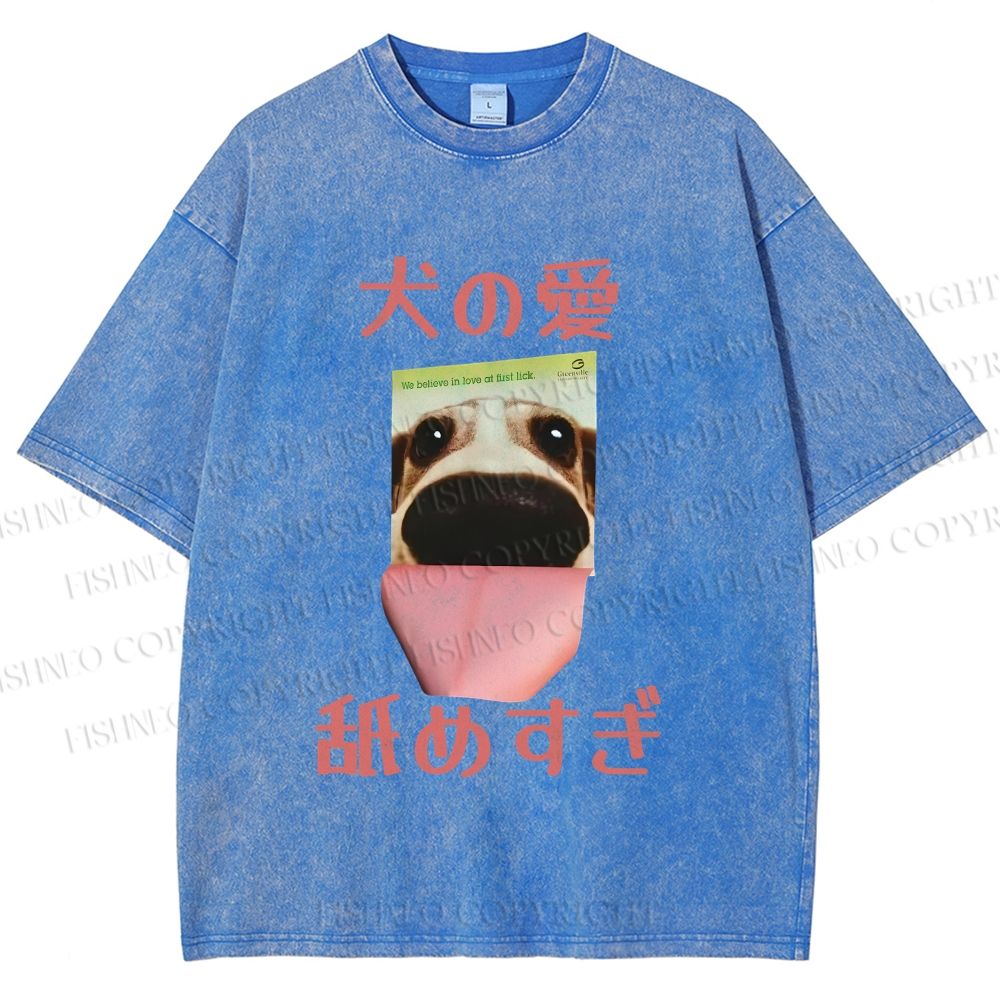 Unisex Gog Graffiti Printed Washed Tee