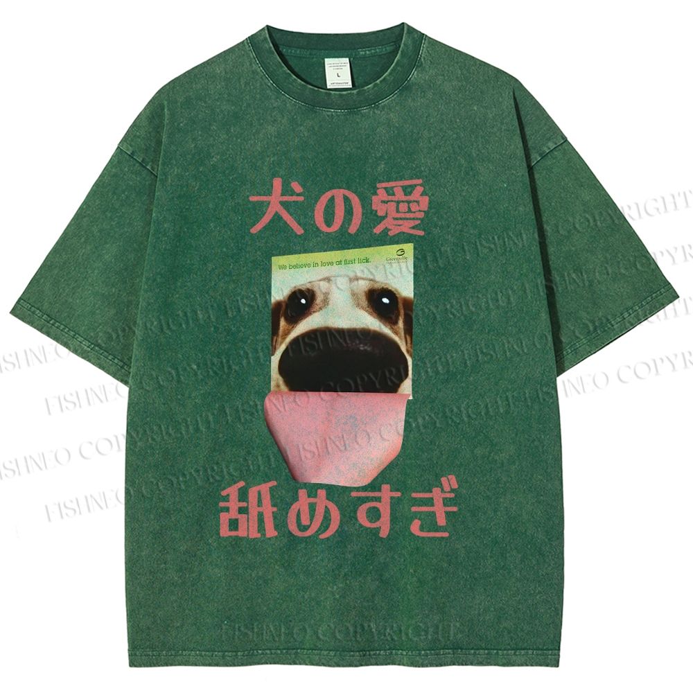 Unisex Gog Graffiti Printed Washed Tee