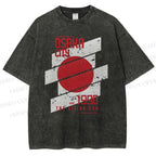 Unisex Osaka City Printed Washed Tee