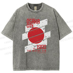 Unisex Osaka City Printed Washed Tee