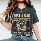Unisex Vintage Raccoon Graffiti Printed Washed Tee
