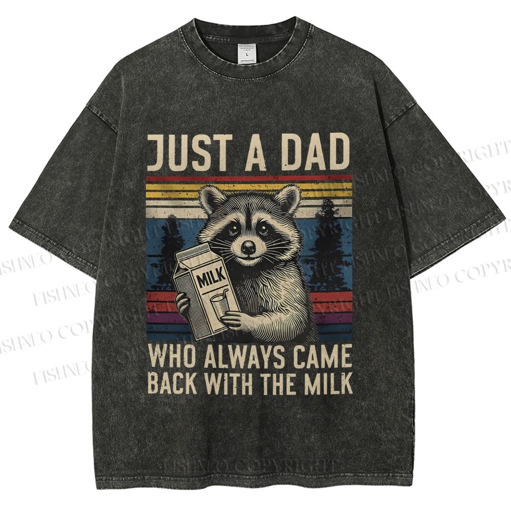 Unisex Vintage Raccoon Graffiti Printed Washed Tee