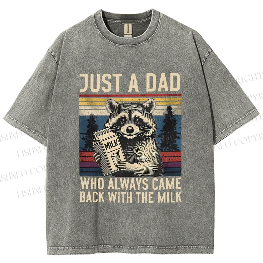 Unisex Vintage Raccoon Graffiti Printed Washed Tee