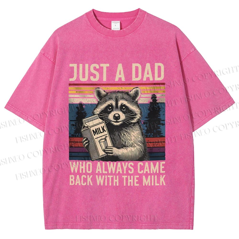 Unisex Vintage Raccoon Graffiti Printed Washed Tee