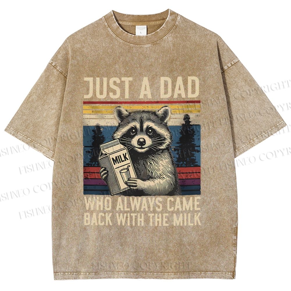 Unisex Vintage Raccoon Graffiti Printed Washed Tee