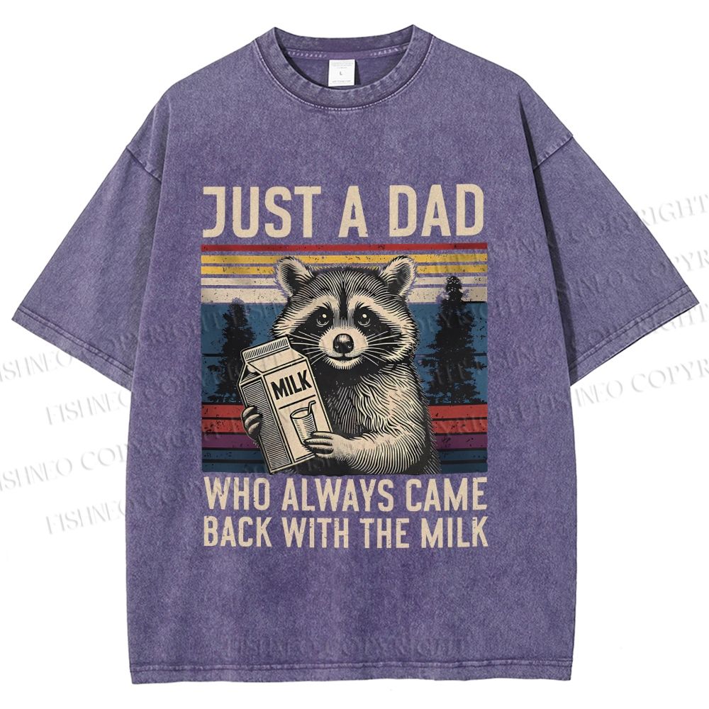 Unisex Vintage Raccoon Graffiti Printed Washed Tee