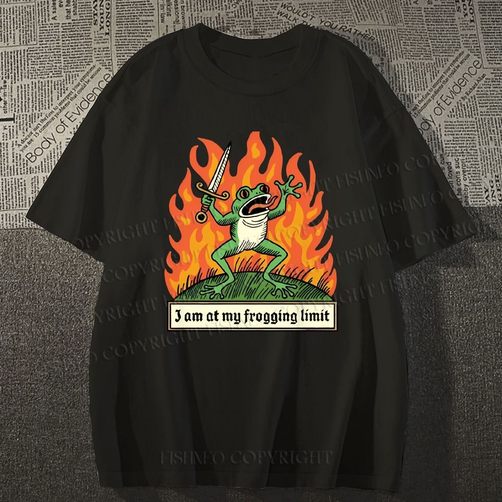 Unisex At My Frogging Limit Classic Cotton T-shirt