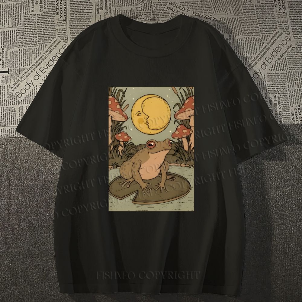 Unisex Vintage Frog Graffiti Classic Cotton T-shirt