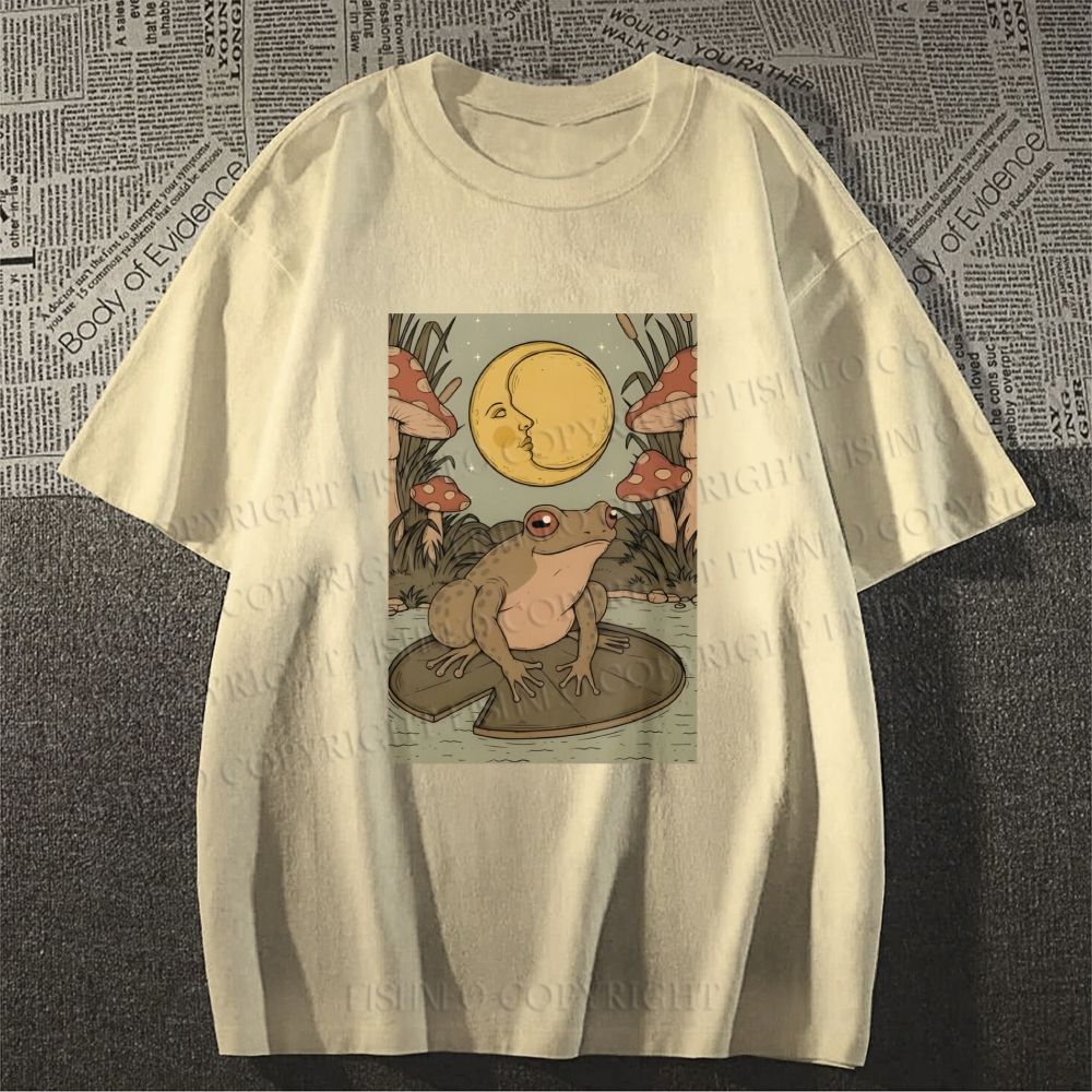 Unisex Vintage Frog Graffiti Classic Cotton T-shirt