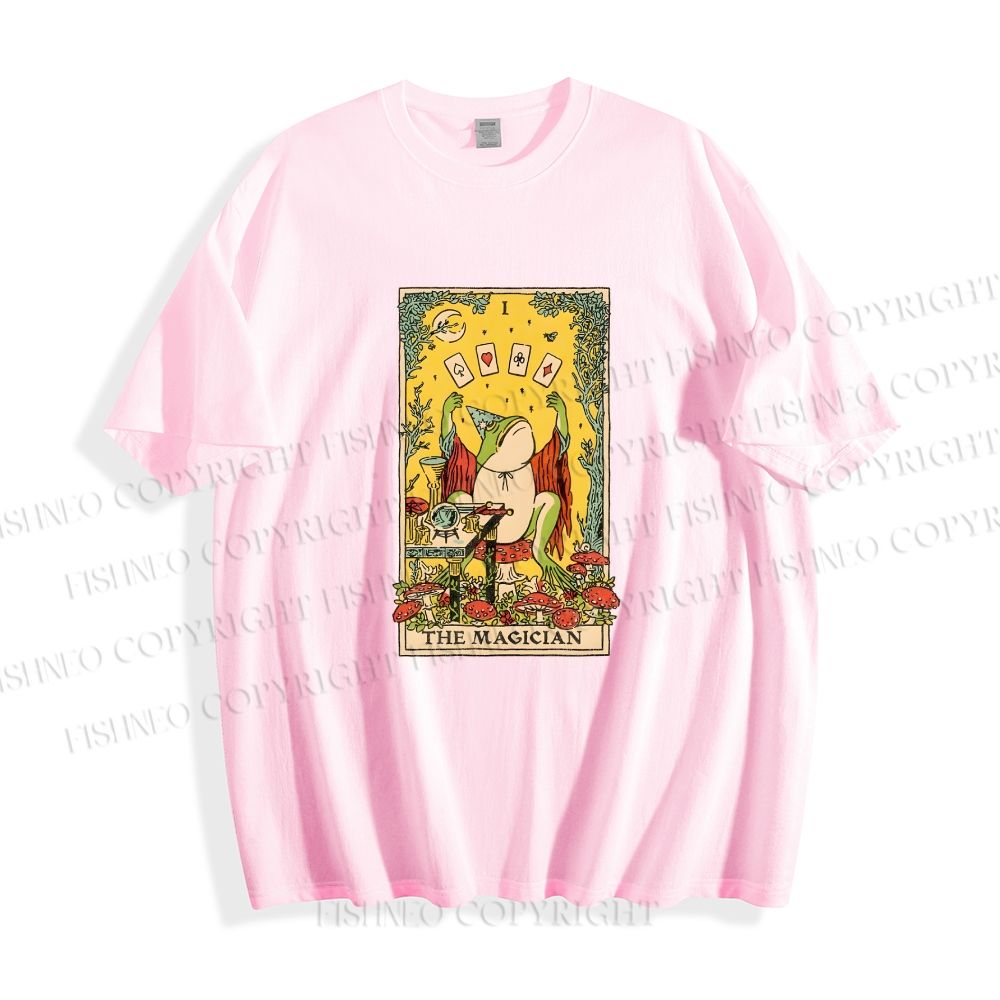 Unisex Frog King Playing Poker Classic Cotton T-shirt