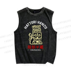 Unisex Hattori Hanzo Printed Washed Tank Top