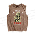 Unisex Hattori Hanzo Printed Washed Tank Top