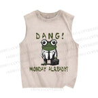 Unisex Frog Monday Already Printed Washed Tank Top