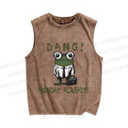 Unisex Frog Monday Already Printed Washed Tank Top