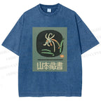 Unisex Yamamoto Zangshu Printed Washed Tee