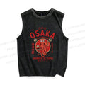 Unisex Osaka Octopus Printed Washed Tank Top