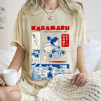 Unisex Japanese Comic Printed Washed Tee