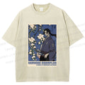 Unisex Japanese Samurai Champloo Printed Washed Tee
