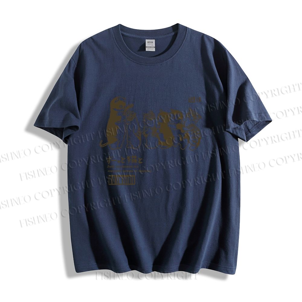 Unisex Cat Graffiti Classic Cotton T-shirt