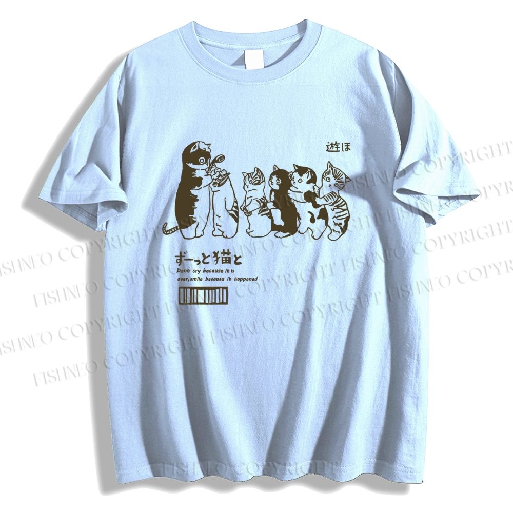 Unisex Cat Graffiti Classic Cotton T-shirt
