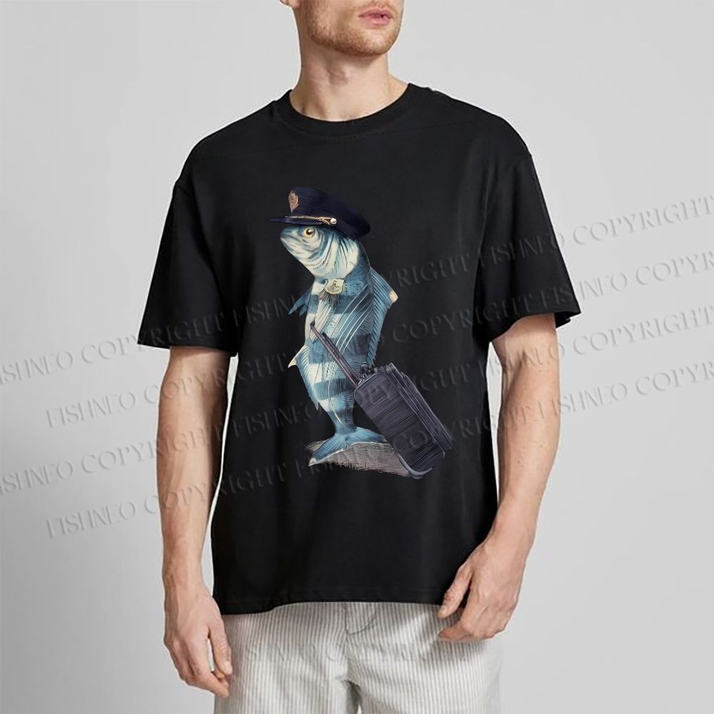 Unisex Fish Pilot Classic Cotton T-shirt