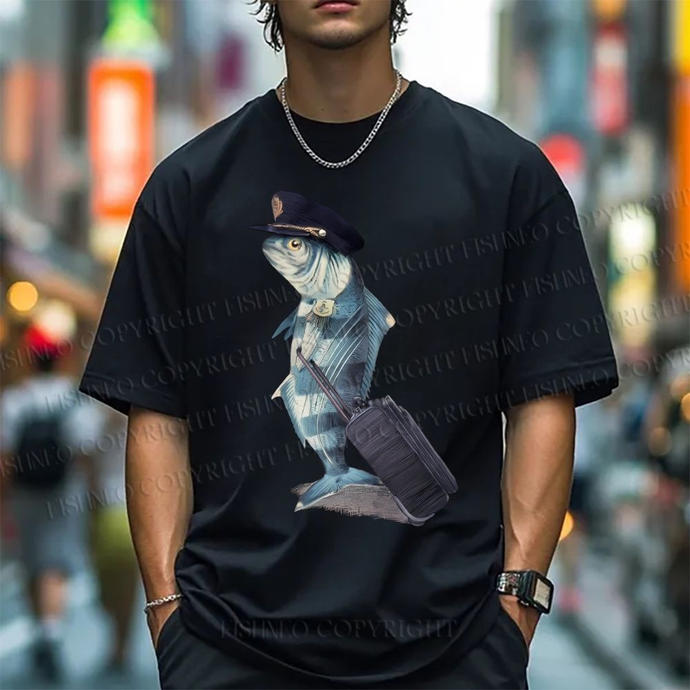 Unisex Fish Pilot Classic Cotton T-shirt